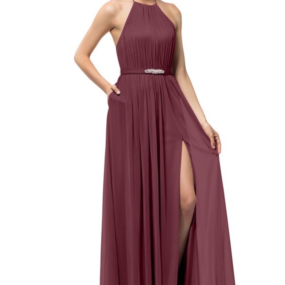 Azazie Hazel Gown, Cabernet